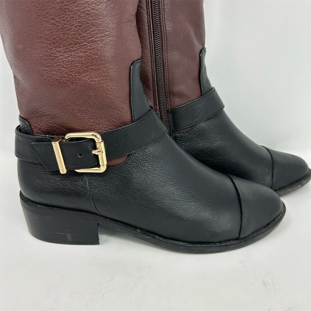 Vince Camuto Leisha Women's Knee High Riding Boots Black and Red Size 7M - Picture 3 of 14
